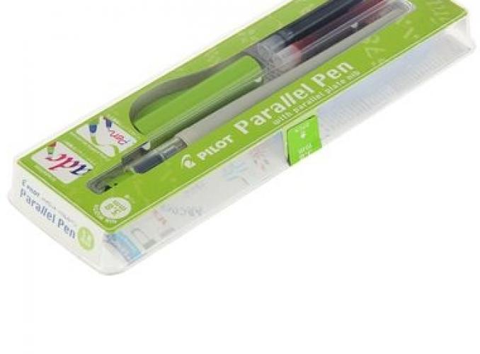 Ручки перевая для каллиграфии Pilot Parallel Pen 3.8 мм, (карт. IC-P3) набор в футляре FP3-38-SS