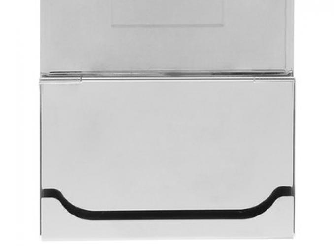 Визитница с металлическим окном, цвет серый