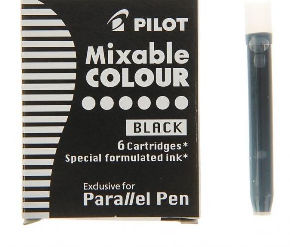Картридж чернильный Pilot набор 6 штук для Parallel Pen (каллиграфия) черный IC-P3-S6