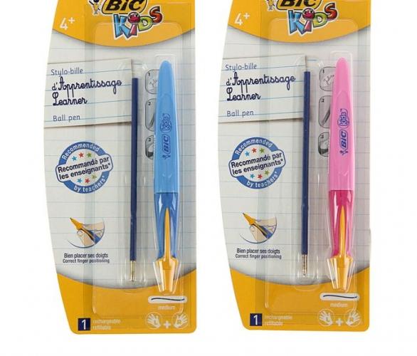 Ручка обучающая автоматическая BIC Kids Twist + стержень, синие чернила, узел 1.0мм, микс