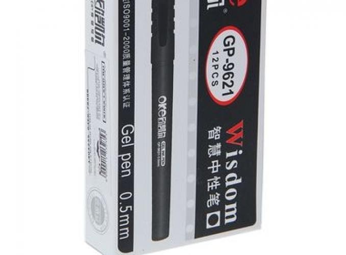 Ручка гелевая 0,5мм черная GP-9621