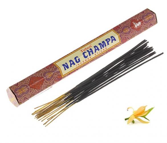 Благовония шестигранник Sarathi Nag Champa Наг Чампа 15 палочек в упаковке