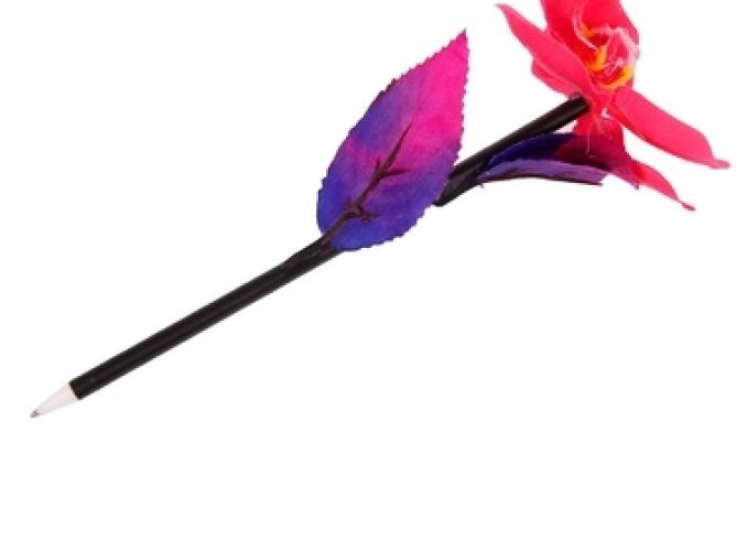 Ручка шариковая Орхидея, цвета МИКС