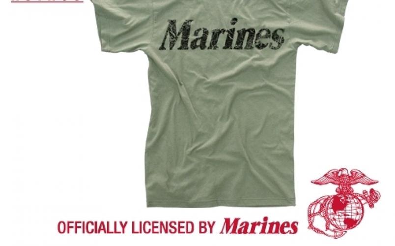 Винтажная оливковая футболка MARINES  ― Тел 8-495-741-86-12 Бронза скульптуры вазы  подарки, статуэтки, пепельницы, лопатки для обуви, ключницы, шкатулки для украшений, кувшины и многое другое EMAIL a7418612@yandex.ru