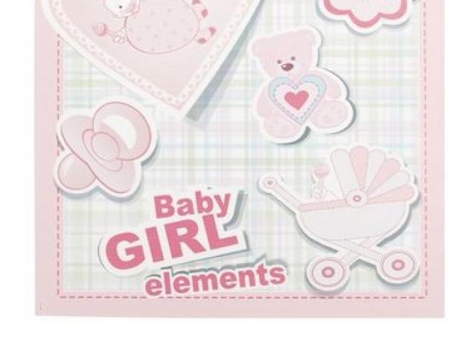 Шкатулка дерево Baby girl elements 20,5х20,5х7,5 см