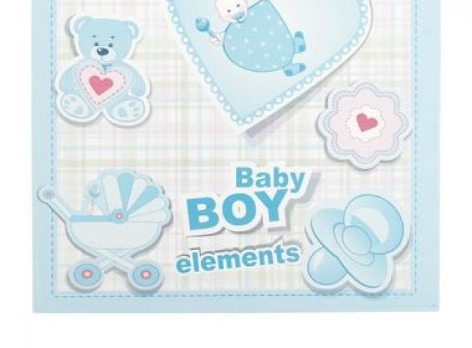 Шкатулка дерево Baby boy elements 20,5х20,5х7,5 см