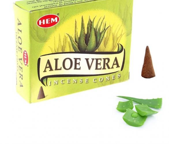 Благовония HEM Aloe Vera (алоэ), 10 конусов