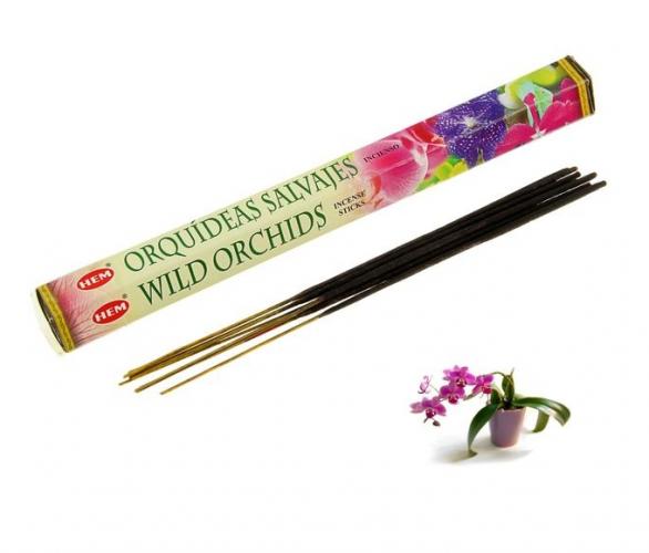 Благовония HEM Wild orchids (Дикая орхидея), шестигранник, 20 палочек