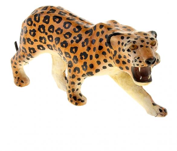 Сувенир Леопард, обтянутый кожей