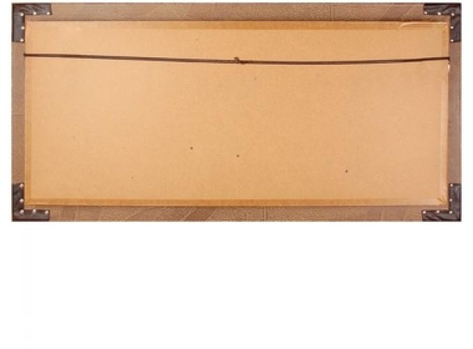 Сувенирное изделие-панно: 2 двустволки в раме, по углам по 5 заклепок