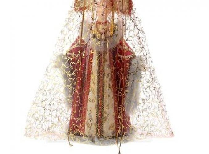 Авторская сувенирная кукла Боярыня в бордовом