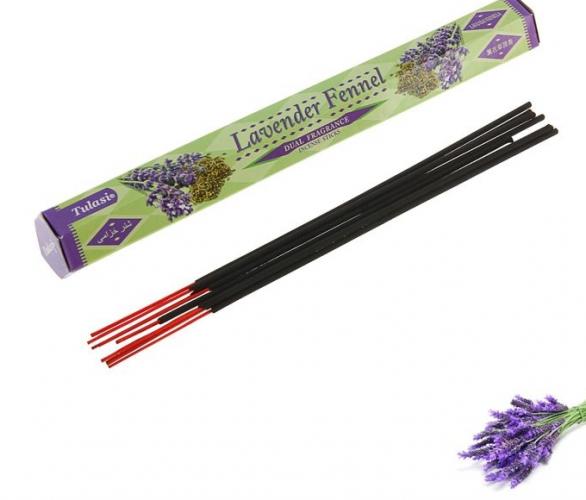 Благовония шестигранник Sarathi Lavender Fennel Лаванда фенхель 20 палочек в упаковке