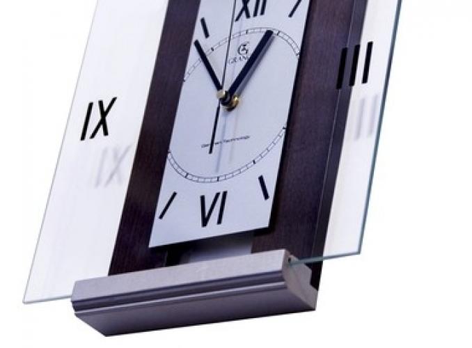 Часы настенные деревянные застекленный Grance, римские цифры