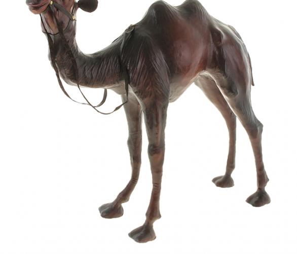 Сувенир Верблюд с упряжью, обтянутый кожей