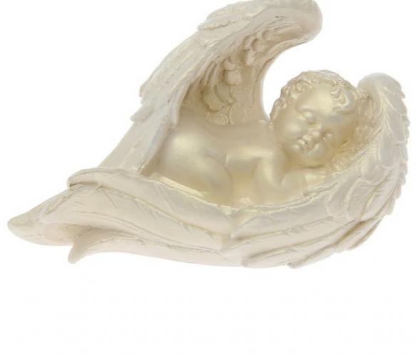 Статуэтка Ангел в крыле малая, перламутровая