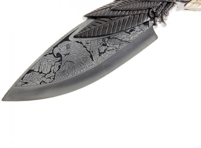 Нож сувенирный на подставке, рукоять - орел