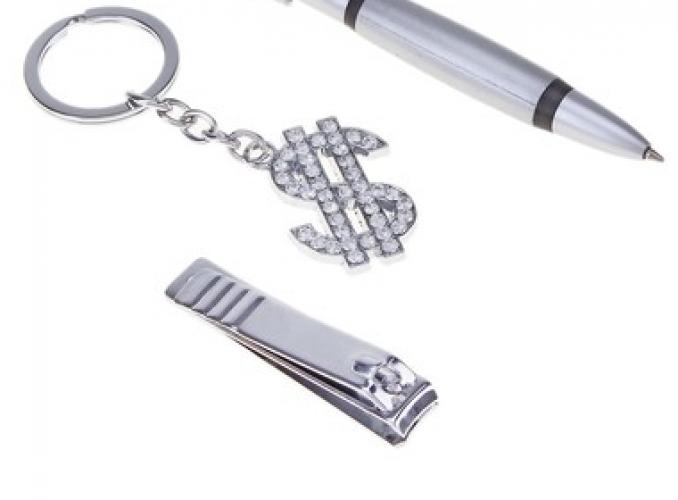 Подарочный набор 3в1: ручка, брелок, кусачки