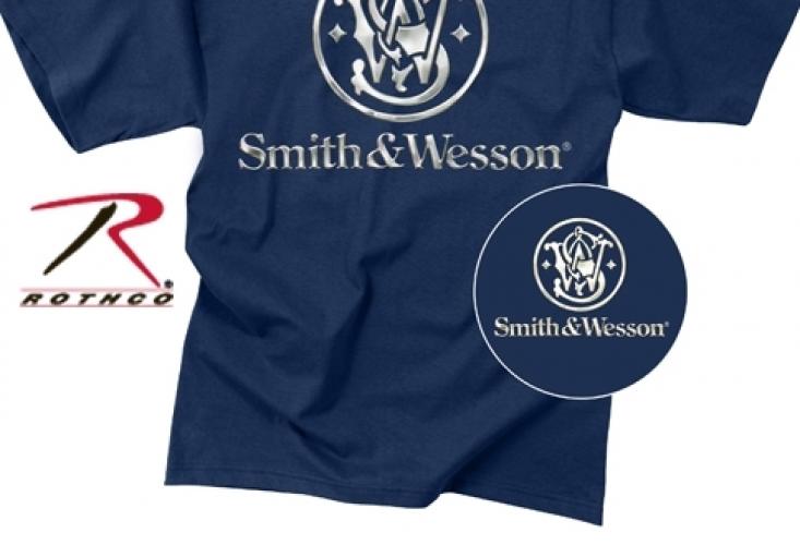 Синяя футболка Smith-And-Wesson  ― Тел 8-495-741-86-12 Бронза скульптуры вазы  подарки, статуэтки, пепельницы, лопатки для обуви, ключницы, шкатулки для украшений, кувшины и многое другое EMAIL a7418612@yandex.ru