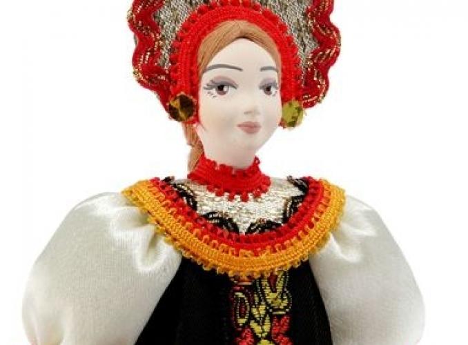 Сувенирная кукла Юленька в праздничном костюме Центральная Россия, 18-19 вв.