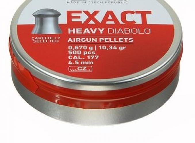 Пули JSB  EXACT HEAVY DIABOLO, 4,52 мм, 0,670 г, 500 шт