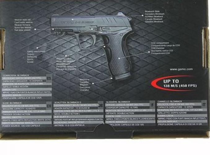 Пистолет пневматический GAMO C-15 Blowback, кал.4,5 мм, 6111390, шт