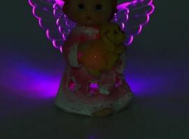 Сувенир световой Ангел с пёсиком МИКС