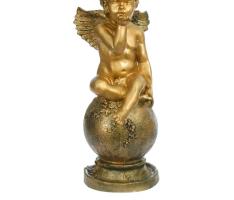 Статуэтка Ангел на шаре большая, бронза