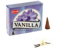 Благовония HEM Vanilla (Ваниль), 10 конусов