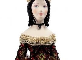 Сувенирная кукла Дама в маскарадном костюме. Европа 19 в.