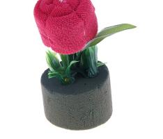 Сувенирное полотенце Розовая роза 20*20 см