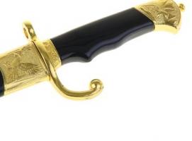 Сувенирное изделие нож на рукояти птицы ножны чёрно-золотые 10х3х35 см