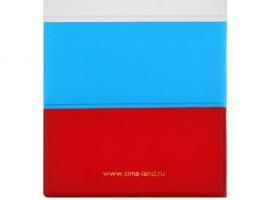 Обложка для паспорта триколор тиснение золотом Россия паспорт герб узор