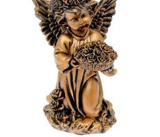 Статуэтка Ангел с корзиной цветов большая, бронза