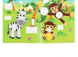 Полезные наклейки для малышей А4 Веселые животные, 48 наклеек