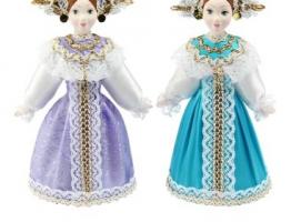 Сувенирная кукла Злата в традиц. праздн. костюме, Россия