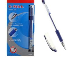 Ручка гелевая стандарт резиновый упор Erich Krause G-STICK узел-игла 0.5мм, стержень синий EK 22045