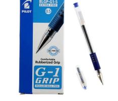 Ручка гелевая Pilot G1 Grip 0.5 мм, резиновый упор, стержень синий