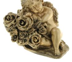 Статуэтка Ангел с розами большая бронза