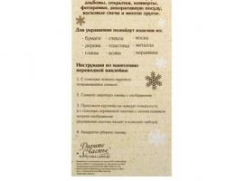 Набор переводных наклеек для творчества Морозный, 8 х15,5см