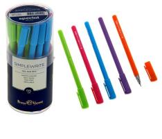 Ручка гелевая Bruno Visconti SimpleWrite SPECIAL стержень синий узел 0.5мм 5цветов МИКС