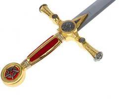 Сувенирное изделие меч на планшете на навершине пентакл, на рукояти вставки УЦЕНКА 157247