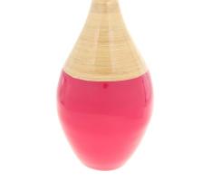 Ваза интерьерная Розовый глянец, бамбук