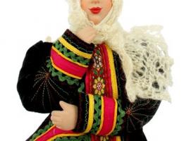 Сувенирная кукла Женский костюм Воронежской губ. 19в. 50 см  (А1-18)