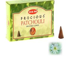 Благовония конус HEM Precious Patchouli Драгоценный Пачули 10 штук в упаковке