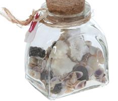Сувенир из ракушек в бутылке Морская коллекция, цвета МИКС
