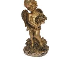 Статуэтка Ангел с цветами большой бронза