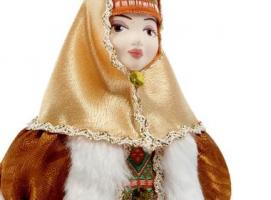 Сувенирная кукла Боярыня в зимнем наряде 17-18 вв., Россия