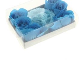 Набор подарочный Фея: мыльные лепестки (набор 6 шт), мыло сувенирное, цвет синий