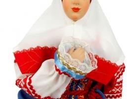 Сувенирная кукла Женский костюм Тверской губ. 19в. 50 см (А1-17)