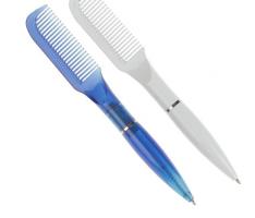 Ручка шариковая-прикол Расческа поворотная, стержень синий